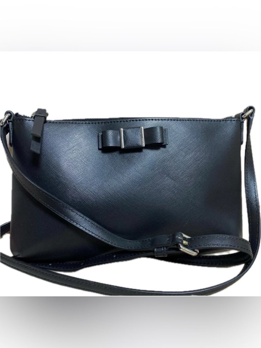 COACH Darcy Bow East West Swing pack 2014 Soft Black Leather Silver F51858 - EUC - Picture 10 of 16